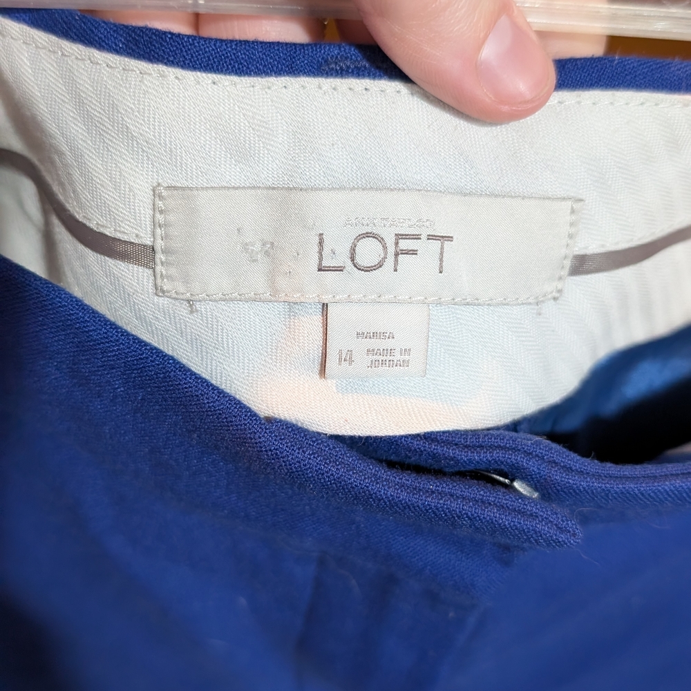 LOFT Royal Blue Trousers 14 - Picture 3 of 4